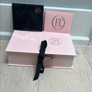 Elegant Pink Gift Box with Black Ribbon